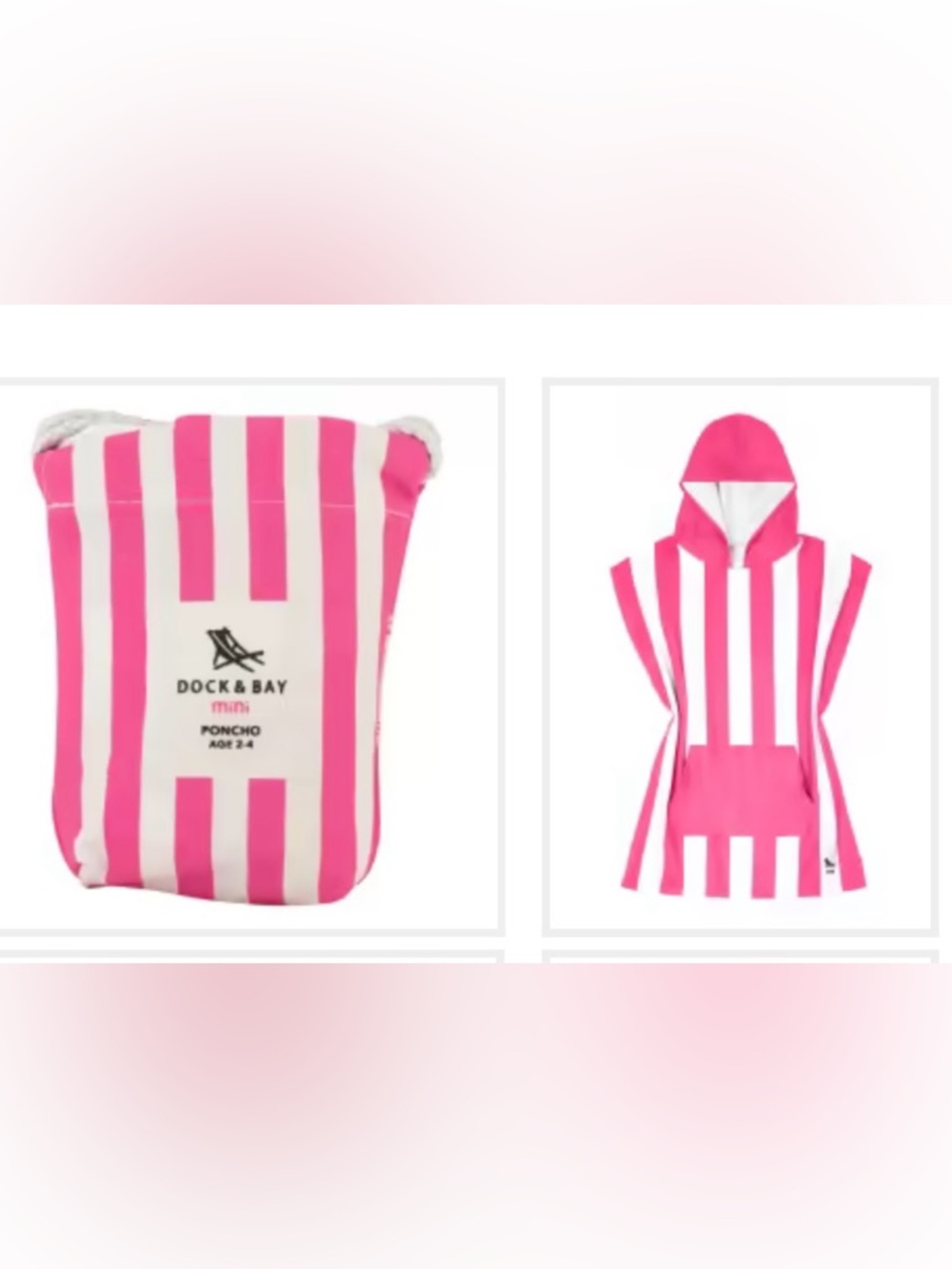 Dock & Bay Mini Poncho Size 8-10 Girl New